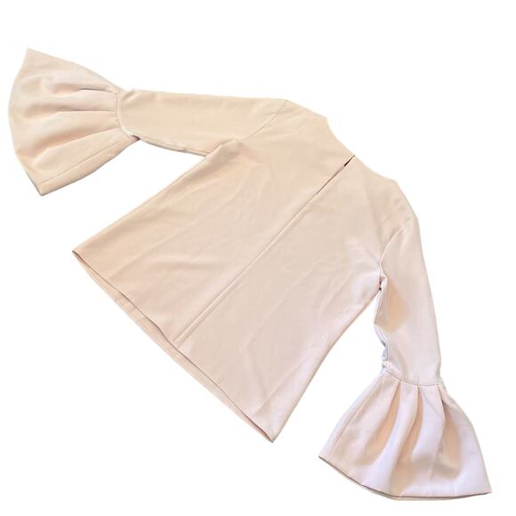 LOFT Beautiful Petal Pink Bell Sleeve Blouse Size Medium - Picture 9 of 9